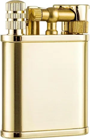 Permanent Match Lighter Trench Lighter Soft Flame Antique Rocker Arm Flint Wheel Kerosene Lighter 2 in 1 Vintage Kerosene Lighter(Gold)