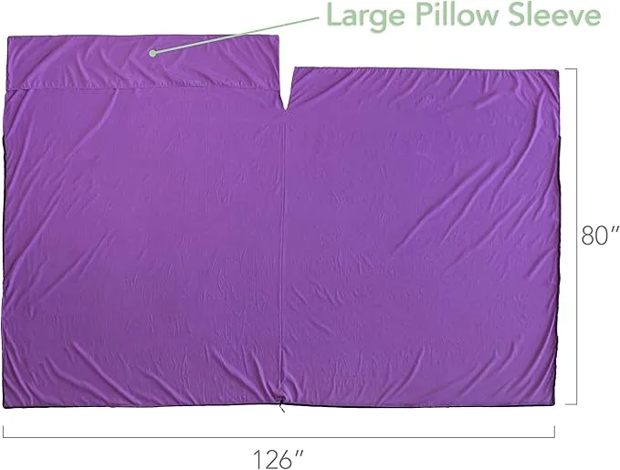 Pike Trail Sleeping Bag Liner – Travel and Camping Sheet, Lightweight and Compact Insert with Full Length Zipper and Guarantee