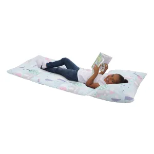 Pink, Light Blue and Lavender Unicorn Deluxe Easy Fold Nap Mat