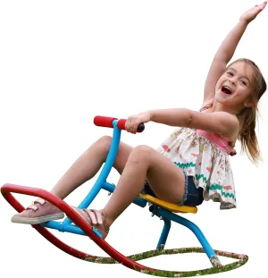 PLATPORTS Kids Rocking Horse Rocking Chair Seesaw: Safe Home Playground Backyard Equipment, Rocker Single Teeter Totter for Youth Junior Kids