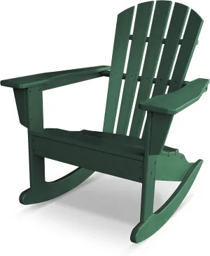 POLYWOOD® Palm Coast Adirondack Rocking Chair, Green