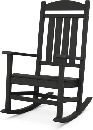 POLYWOOD R100BL Presidential Rocking Chair, Black