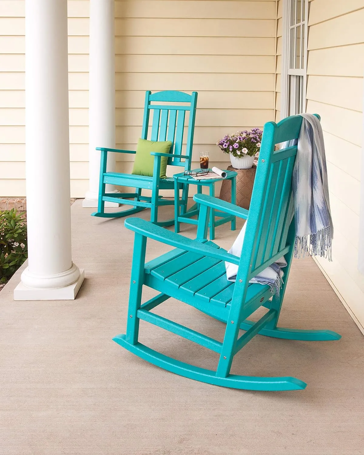 POLYWOOD R100GY Presidential Outdoor Rocking Chair, Slate Grey