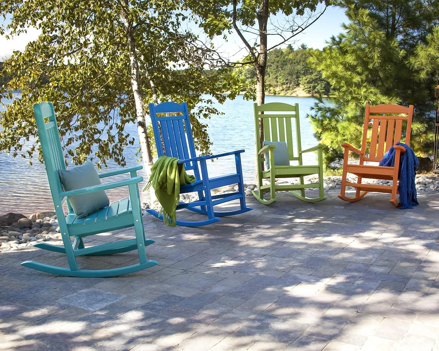 POLYWOOD R100GY Presidential Outdoor Rocking Chair, Slate Grey