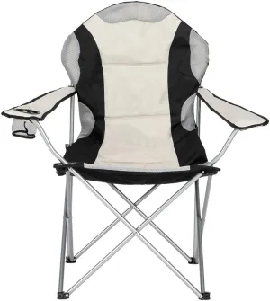 Portable Camping Chair and Fishing Chair, Folding Outdoor Chair with Cup Holder Storage,Iron Frame, 600D Fabric, Medium