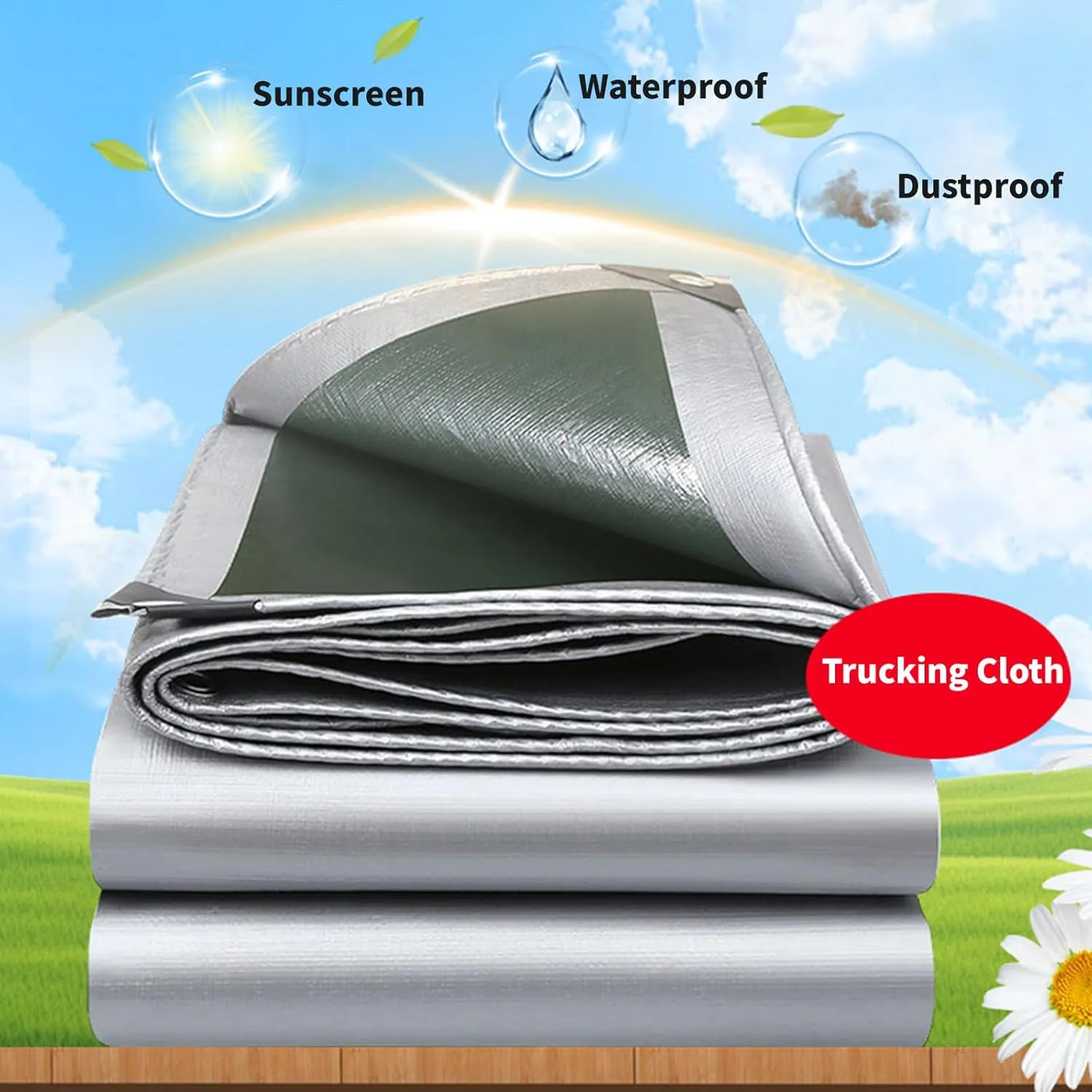Portable Foldable 180g Polyethylene Tent Multiple Person Campsites Protective for Family Camping Trip Protective