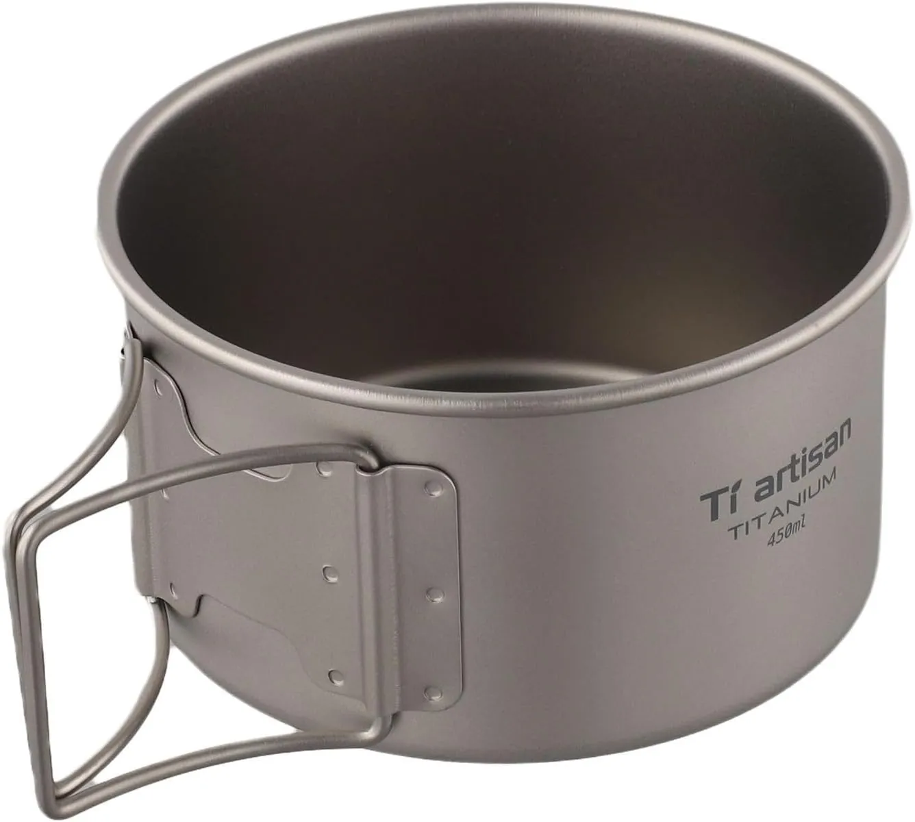 Portable Folding Handle Bowl for Outdoor Dining, 450ml and 600ml Options for Camping and Backpacking (450ml bowl no lid)
