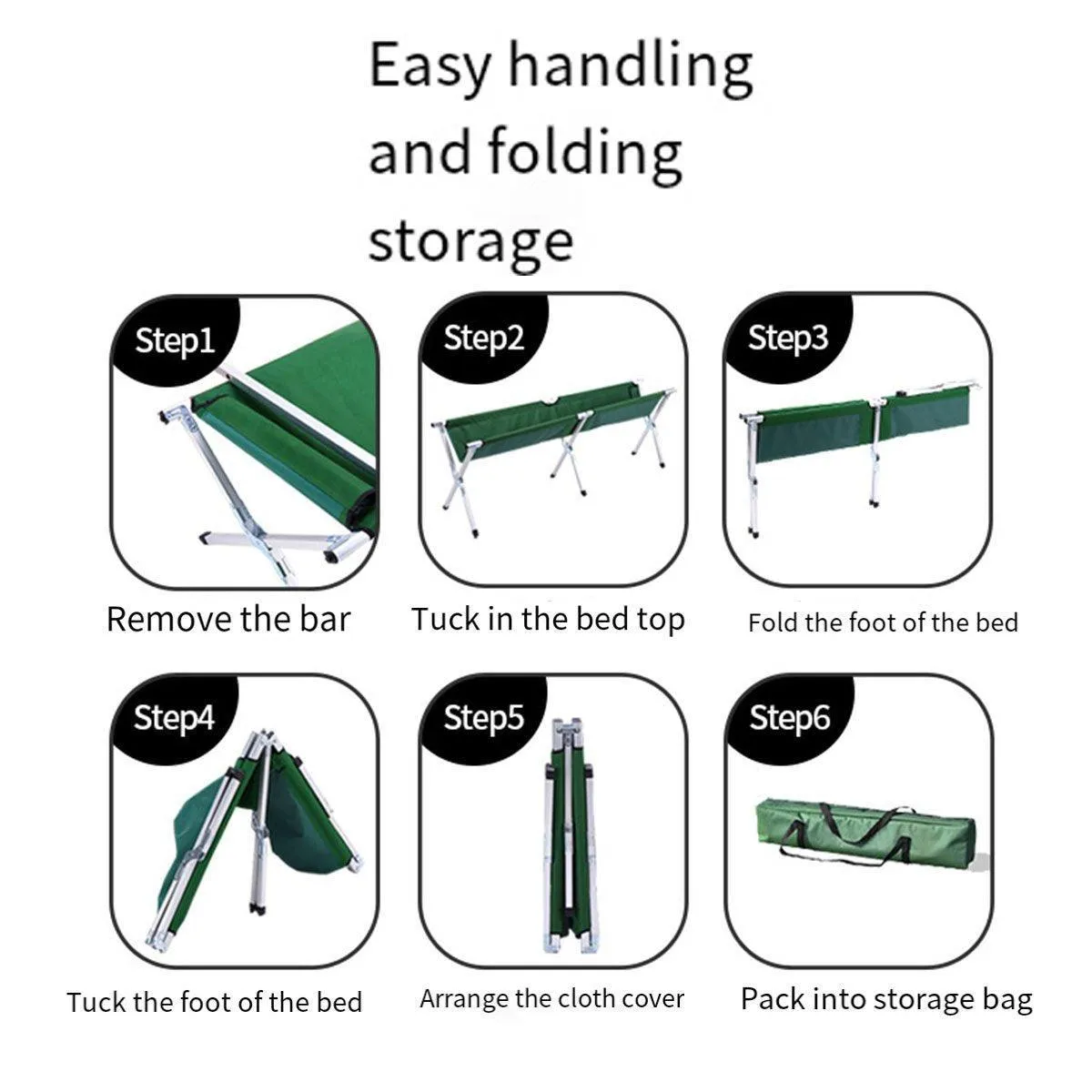 Portable Lightweight Folding Aluminum Camping Bed Ultra Light Outdoor Camp Bed