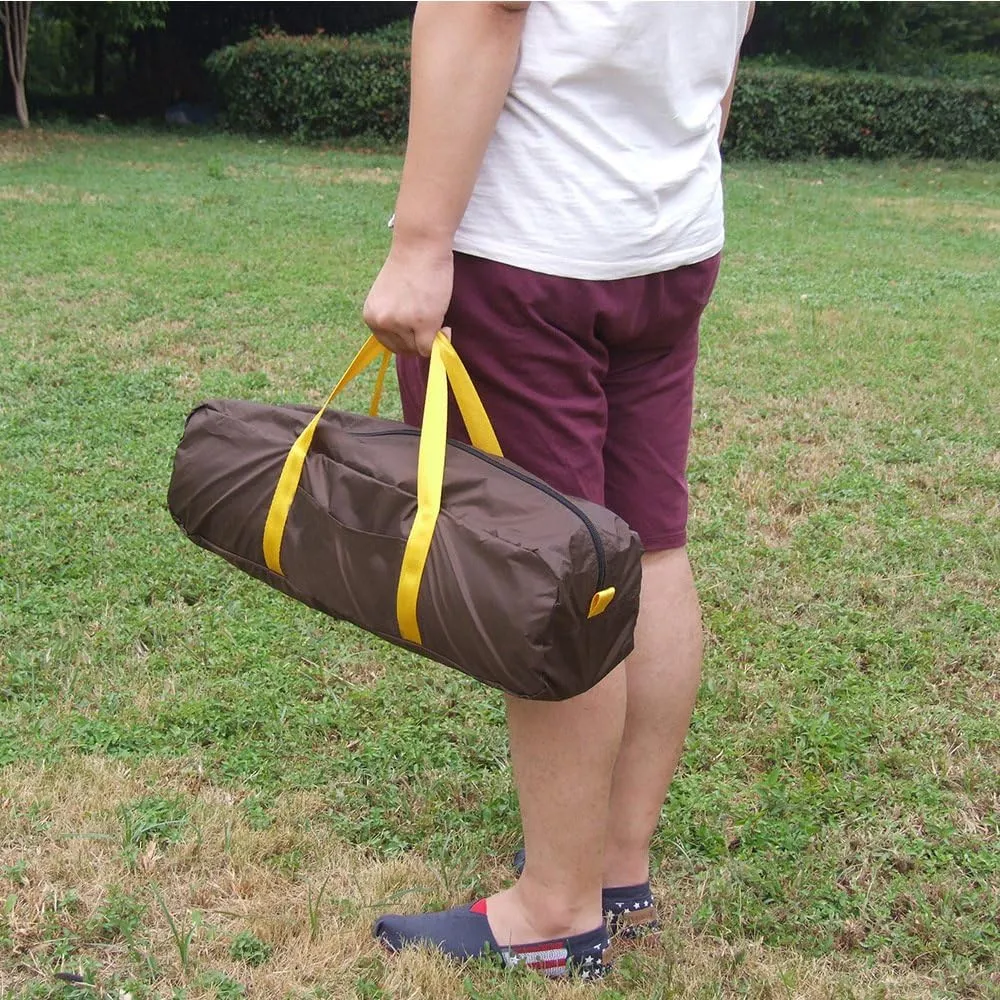 Portable Tarp for Hammock Tent Shelter Backpacking Camping Outdoor Picnic Hiking Travel (Coffee, 3 x 5 M, for 6-7 People)
