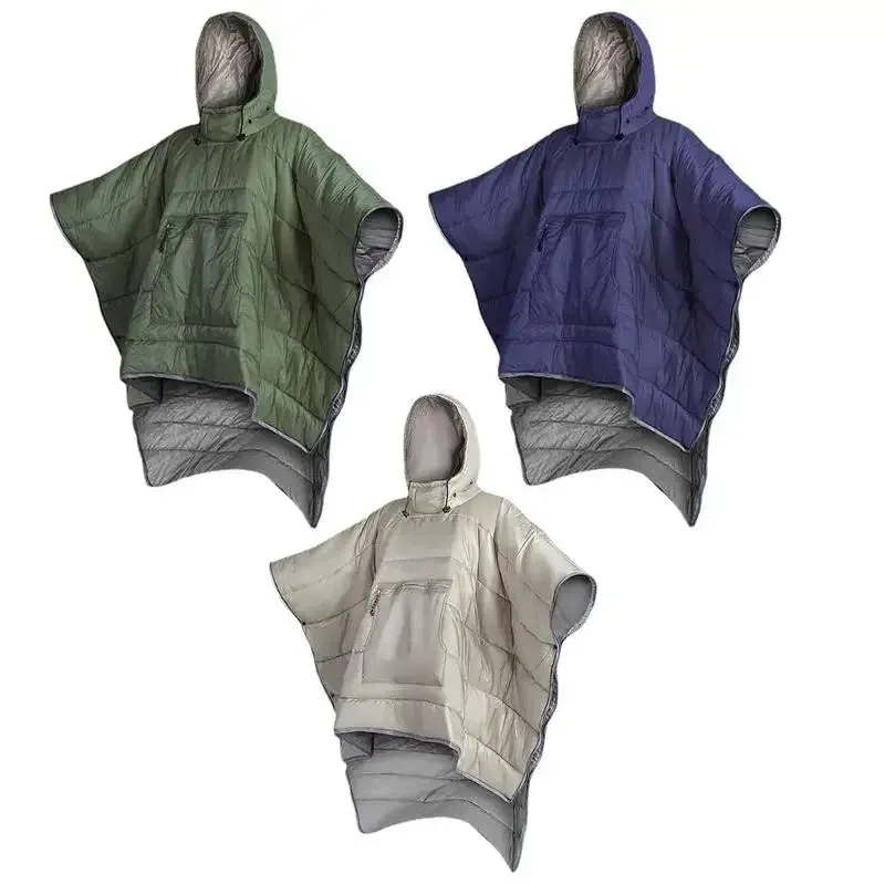 Portable Water-resistant Cloak Style Sleeping Bag - Winter Thickened and Wearable