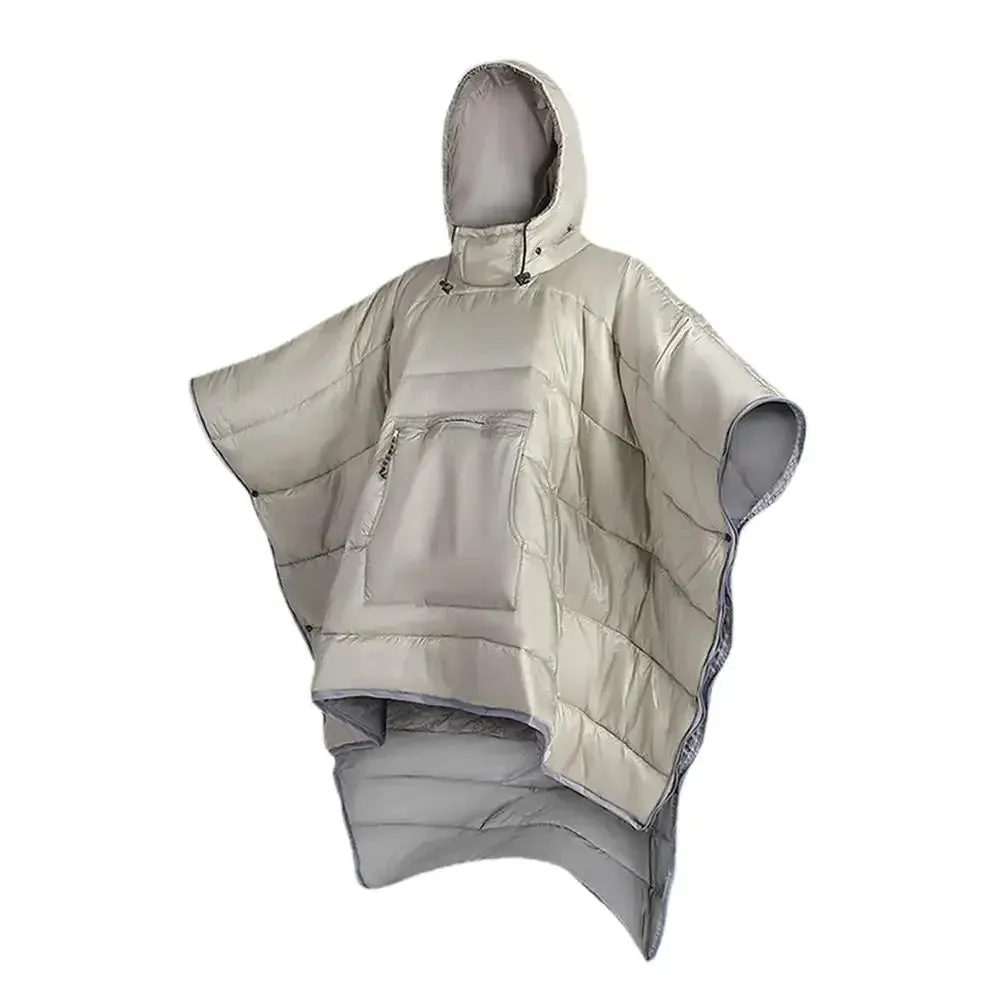 Portable Water-resistant Cloak Style Sleeping Bag - Winter Thickened and Wearable