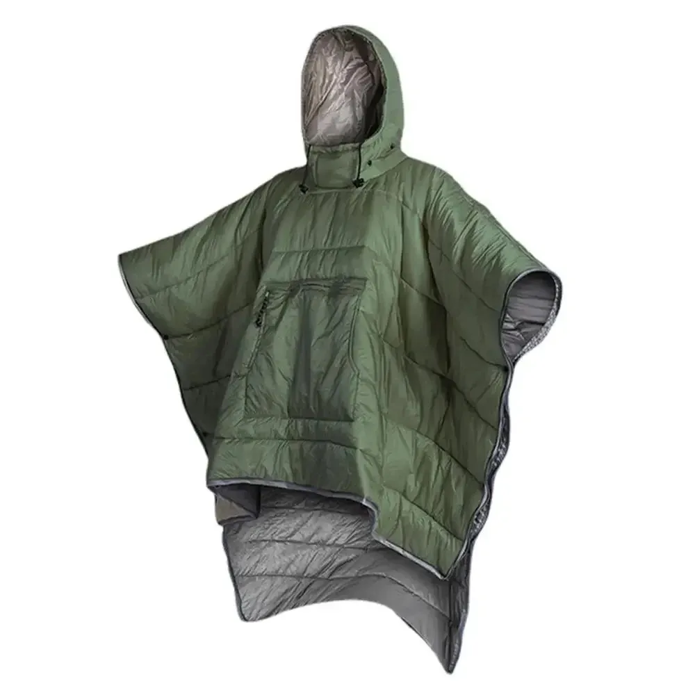 Portable Water-resistant Cloak Style Sleeping Bag - Winter Thickened and Wearable