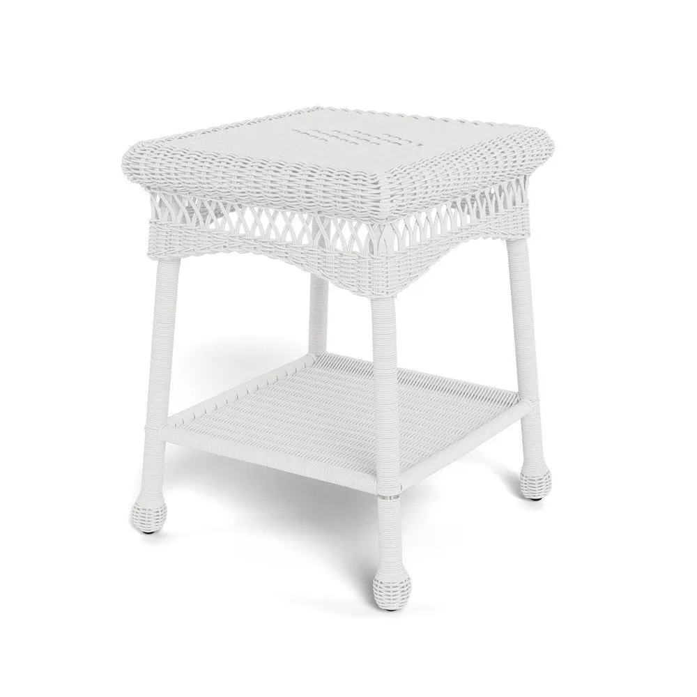 Portside Plantation Wicker Rocking Chair and Side Table