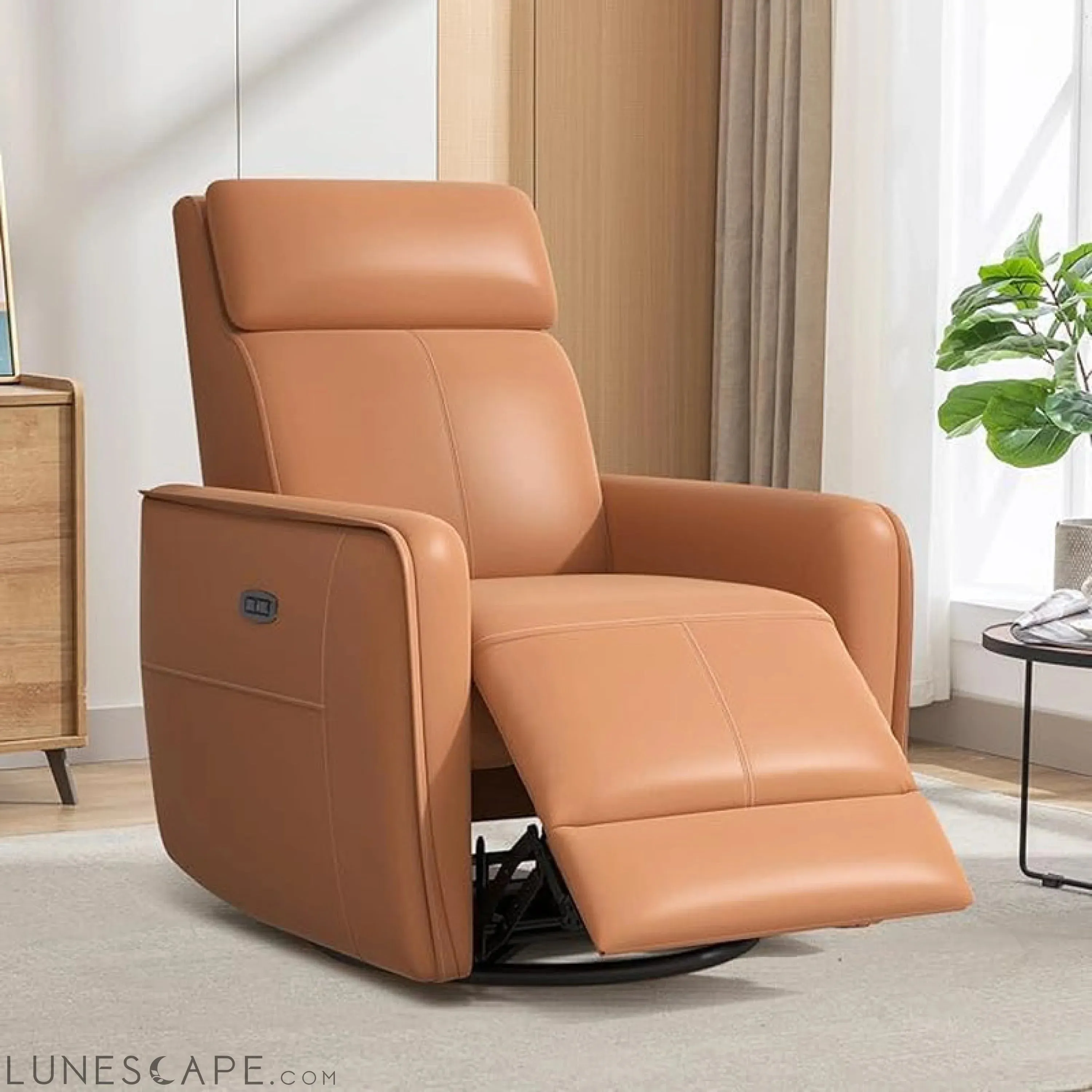 Power Rocker Recliner Chair with USB Port, Electric 270° Swivel Glider