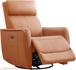 Power Rocker Recliner Chair with USB Port, Electric 270° Swivel Glider