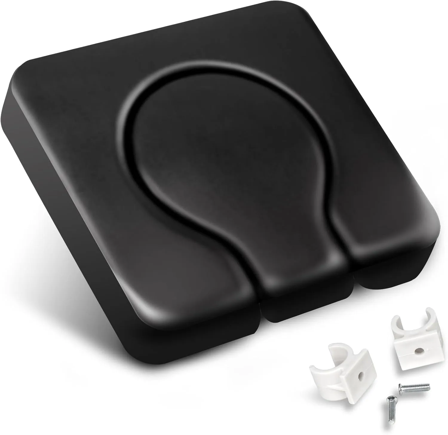 PU Commode Seat Cushion Universal Fit Toilet Chair, Sponge Padded Soft Pad for Bedside Commode Seat,with Two White Snaps and Screws. Commode Chair, Cover Shower Wheelchair