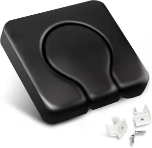PU Commode Seat Cushion Universal Fit Toilet Chair, Sponge Padded Soft Pad for Bedside Commode Seat,with Two White Snaps and Screws. Commode Chair, Cover Shower Wheelchair