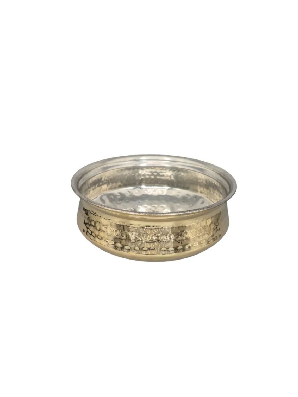Pure Brass Hammered Hyderabadi Handi Lagan for Cooking, 10", 2 Liter's, Kalai Coating