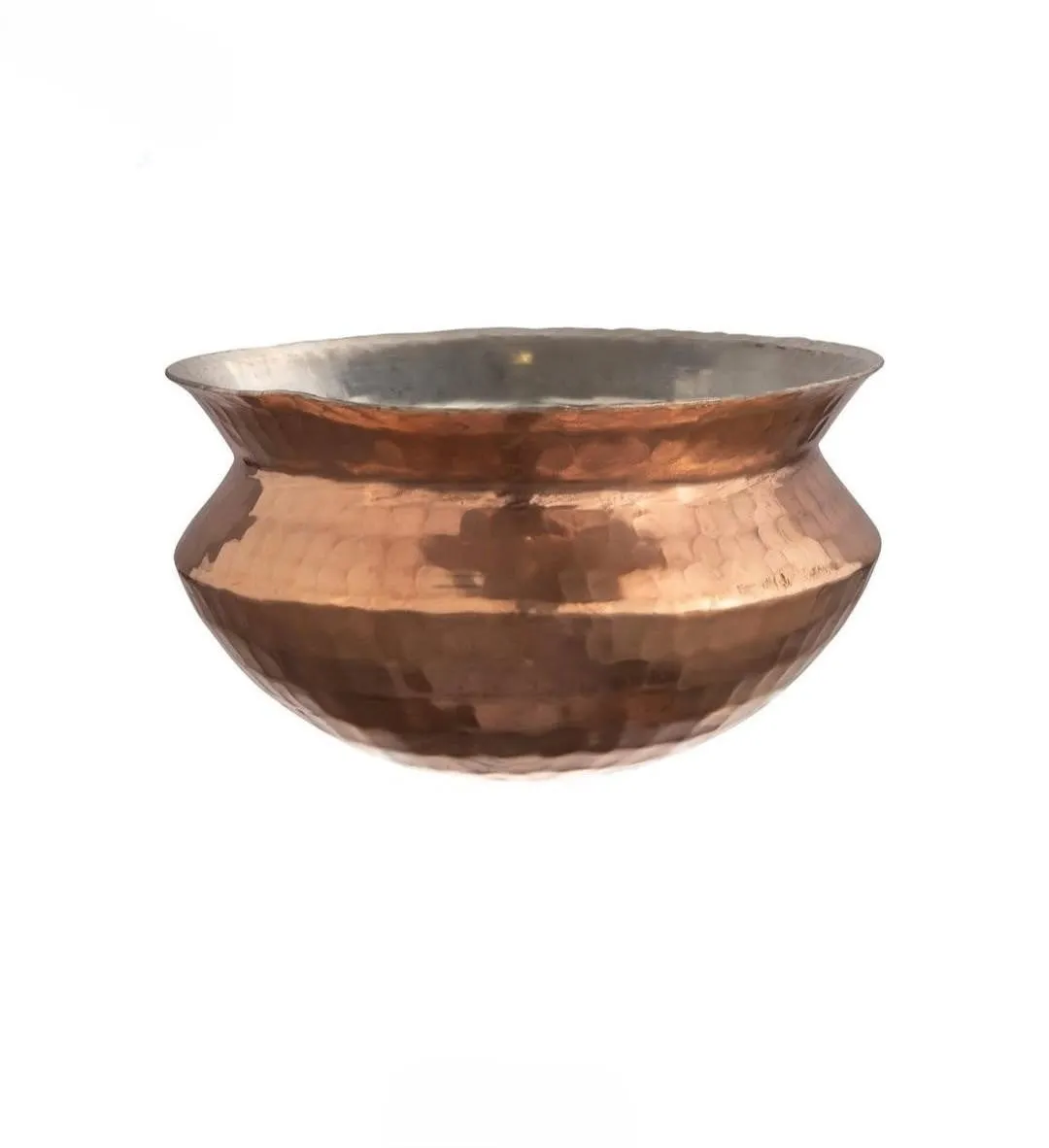 Pure Copper Cookware Sipri, Hammered Finish, 9.5", 3 Liter's, Heavy Duty, Tin Lined