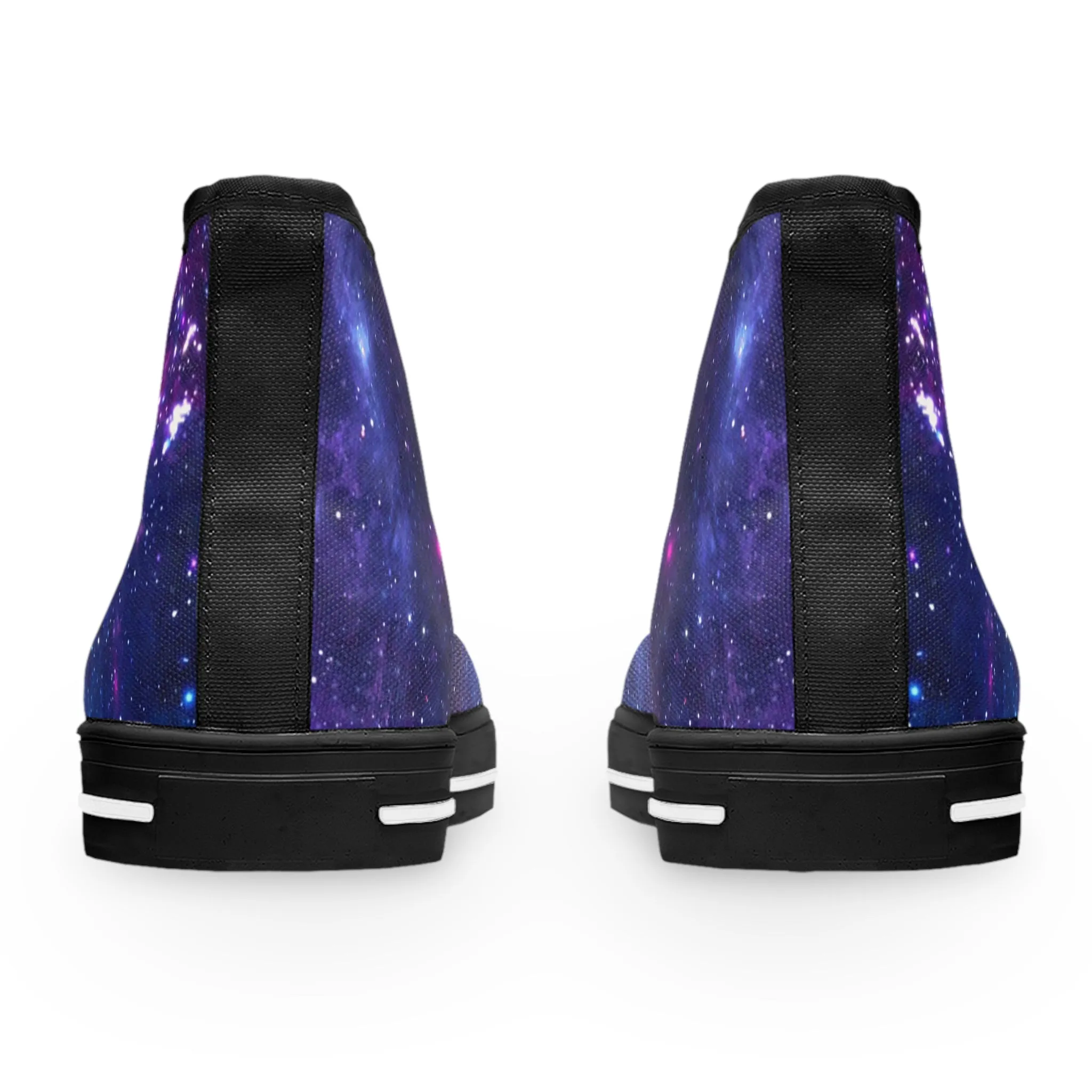 Purple Beyond the Stars Outer Space Out of this World Women's High Top Sneakers