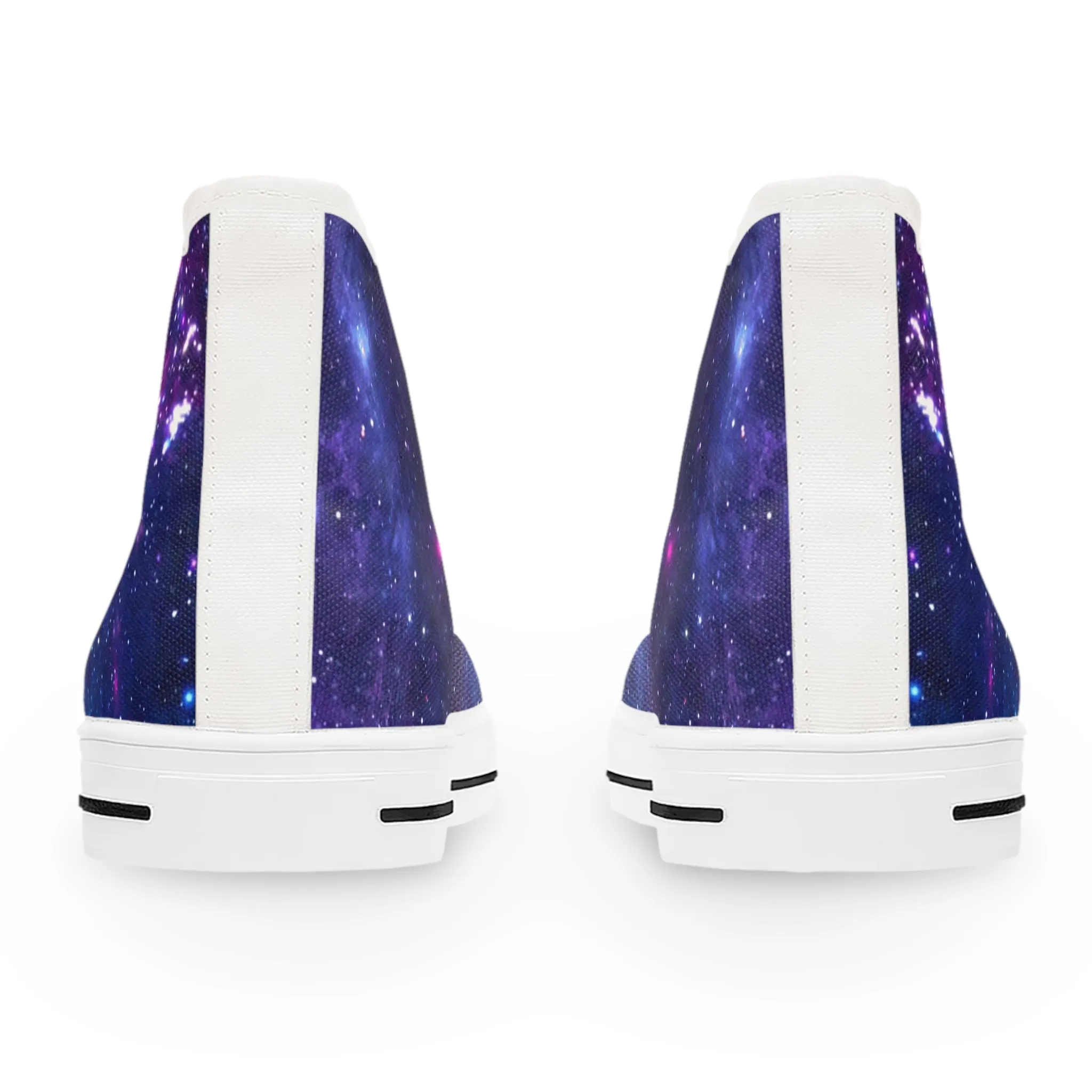 Purple Beyond the Stars Outer Space Out of this World Women's High Top Sneakers