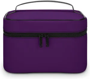 Purple Or Choose Your Color Cosmetic Bag, Travel Portable Makeup Bag for Purse Pouch Beauty Zipper Organizer Toiletry Bag for Women