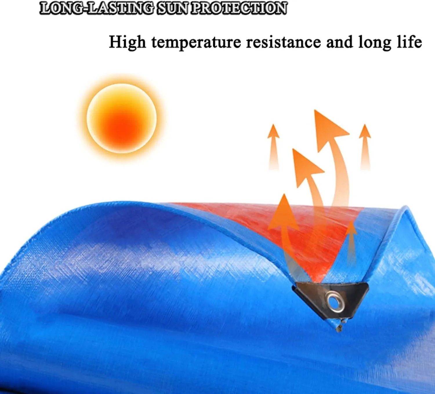 PVC Tarps Heavy Duty 13.1x49.2ft, Windproof Tarpaulin Waterproof, Tarpaulin Sheet with Eyelets, Outdoor Tarps, Rip and Tear Proof, for Groundsheet, Dog Shed, Greenhouse