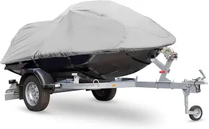 Pyle Jetski Cover, Marine Grade, Waterproof Fabric, Trailer Storage, Elastic Cord, 102” to 107” Length, Personal Watercraft Protection, Universal Fit, Includes Storage Bag, Durable Polyester
