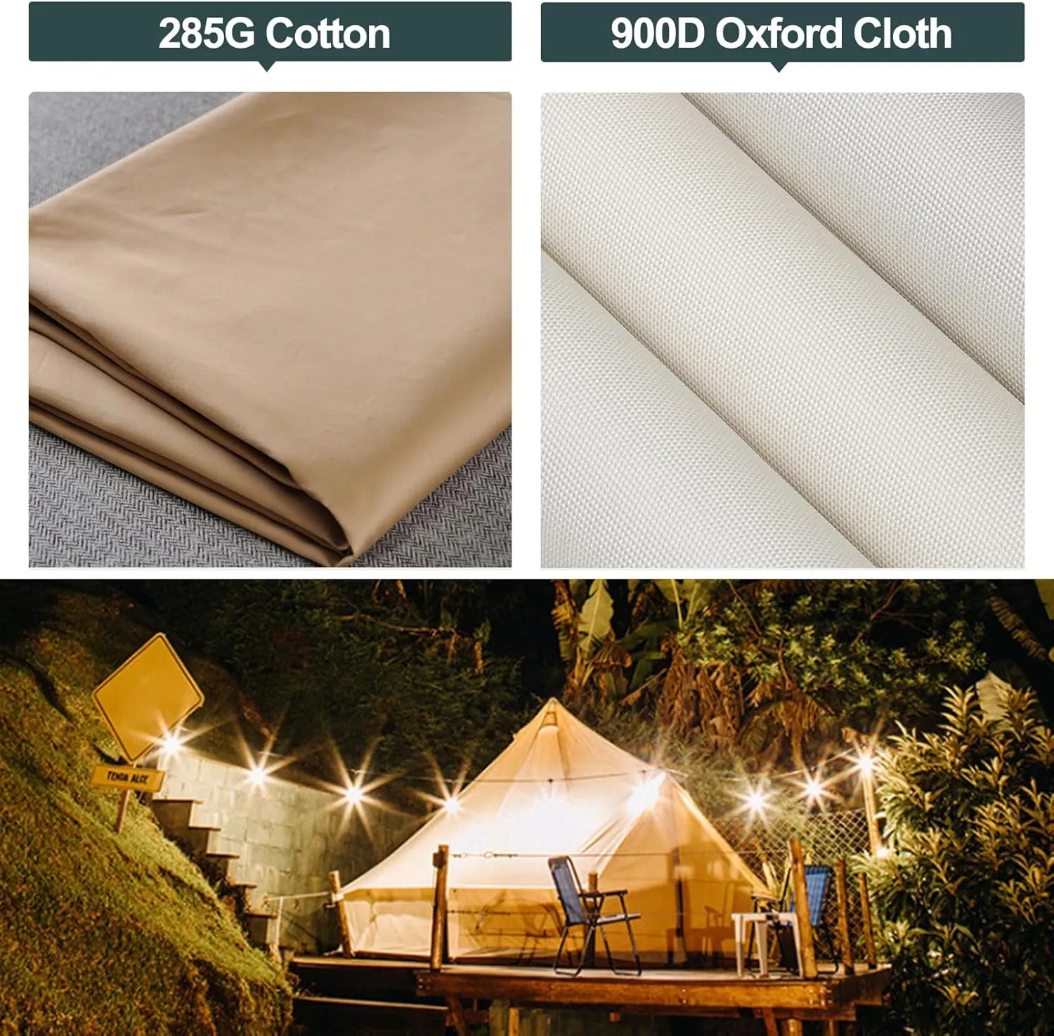 Pyramid Tent Yurt Tent Outdoor Family Camping Bell Tent with Stove Hole Camping Pyramid Tipi Tent in Groundsheet, Camping, Glamping, Festival, Luxury Teepee