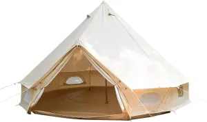 Pyramid Tent Yurt Tent Outdoor Family Camping Waterproof Bell Tent with Stove Hole Camping Pyramid Tipi Tent in Groundsheet, Camping, Glamping, Festival, Luxury Teepee