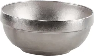 Qianly Titanium Bowl,Double Walled Metal Bowl,for Kids,Multipurpose,Food Bowl,Cookware,Tableware Rice Bowl Snacks Bowl for Hiking, Silver