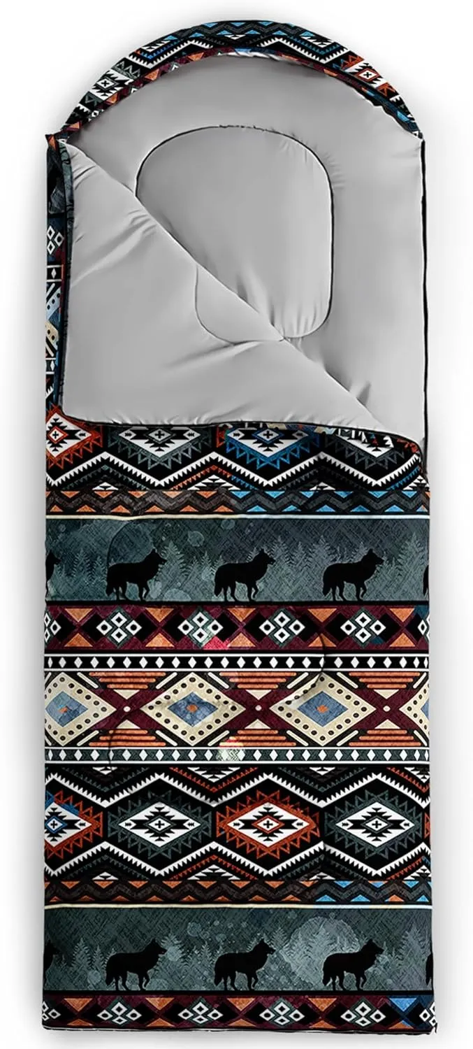QOOMO Camping Sleeping Bags,3 Season Warm & Cool Weather,Lightweight,Waterproof Sleeping Bags for Adults & Kids,Traveling,and Outdoors,Camping Gear Equipment