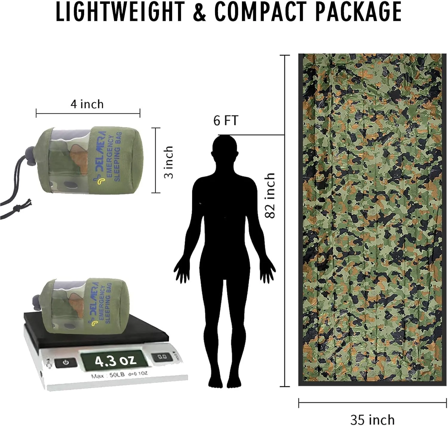 "Fred’s Survival Sack: Lightweight Waterproof Thermal Sleeping Bag for Emergencies, Camping, and Outdoor Adventures"