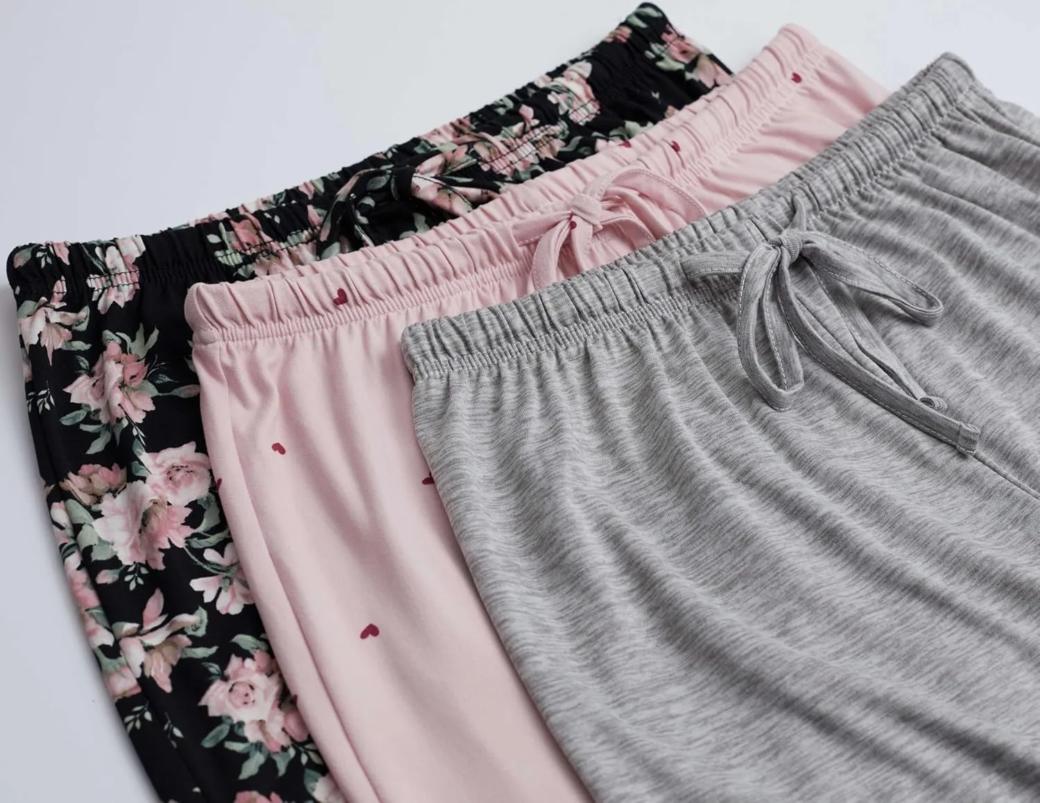Real Essentials 3 Pack: Women’s Ultra-Soft Comfy Pajama Lounge Pants Sleepwear (Available in Plus Size)