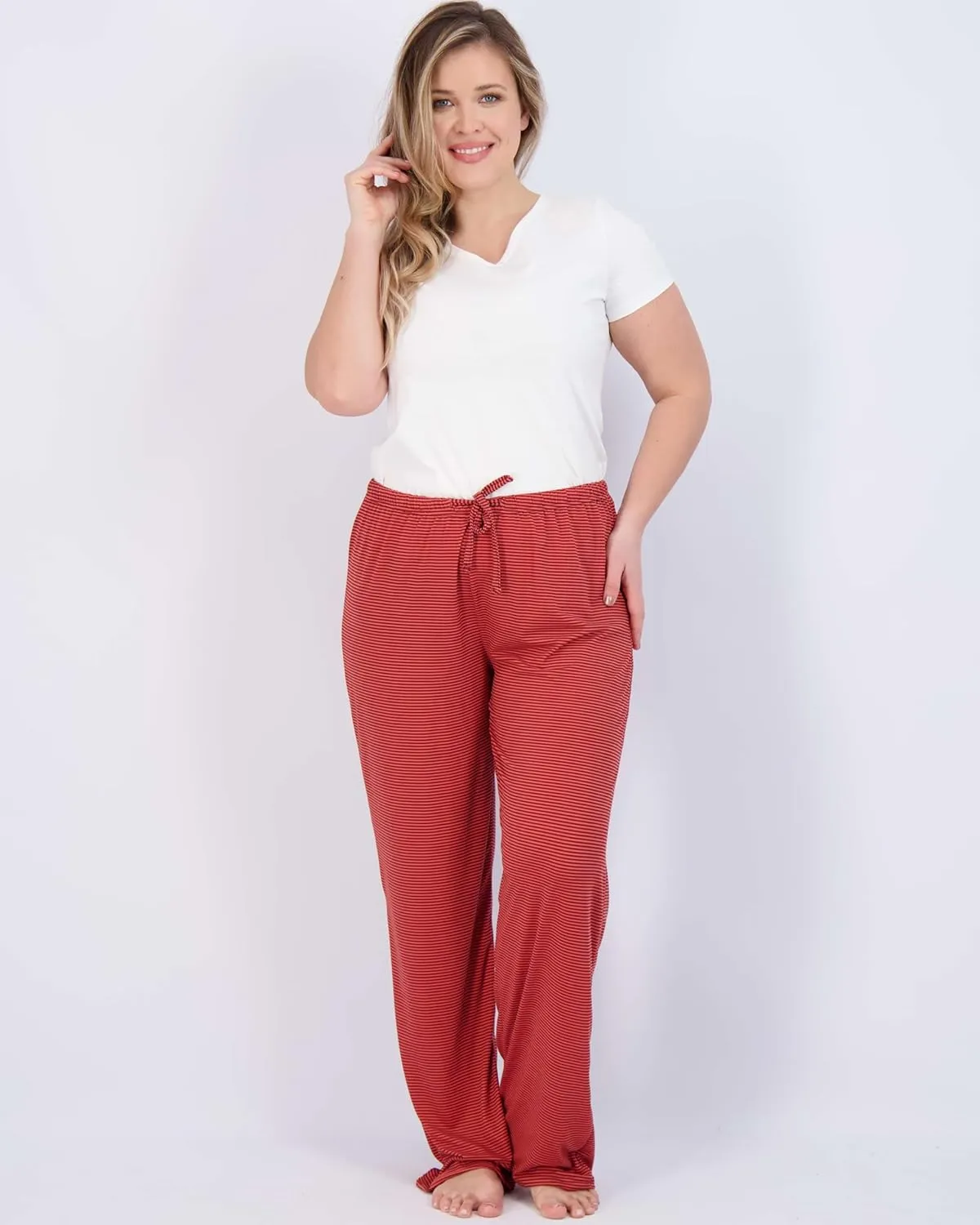 Real Essentials 3 Pack: Women’s Ultra-Soft Comfy Pajama Lounge Pants Sleepwear (Available in Plus Size)
