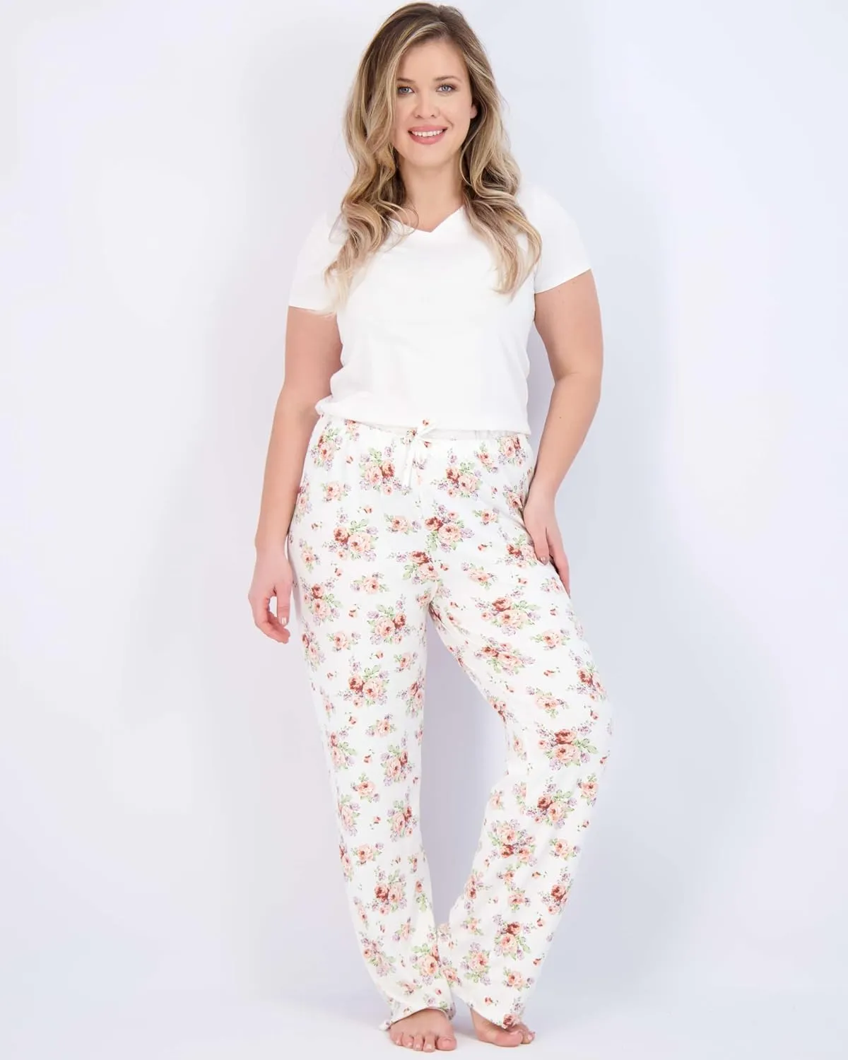 Real Essentials 3 Pack: Women’s Ultra-Soft Comfy Pajama Lounge Pants Sleepwear (Available in Plus Size)