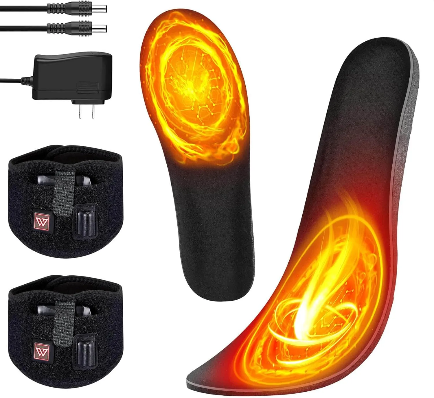 Rechargeable Heated Insoles – Up to 12 Hours Heating, 7.4V 2700mAh Battery, Button Control Foot Warmers for Men & Women, Ideal for Hiking, Camping, Outdoor Use