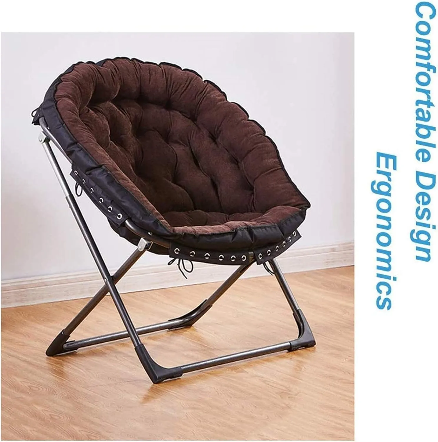 Recliner Recliner Sun Loungers Moon Chair Padded Camping Chairs Outdoor Leisure Stools Foldable Portable Summer Fishing Chair with Cushion Living Room Balcony Garden Patio Beach