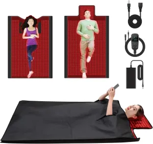 Red Light Therapy Mat Sleeping Bag 850nm Near Infrared Light and 660nm Red Light Therapy Pad Big Size 78.74”x47.24” Red Light Therapy for Body Pain Relief with Smart Controller