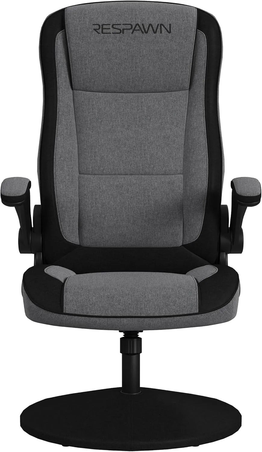 RESPAWN 800 Gaming Chair - Swivel Rocker With High Back, Ergonomic Floor Design for Kids and Adults, Recliner With Armrests - Grey Fabric
