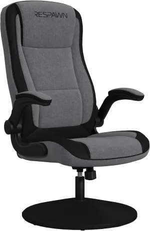 RESPAWN 800 Gaming Chair - Swivel Rocker With High Back, Ergonomic Floor Design for Kids and Adults, Recliner With Armrests - Grey Fabric