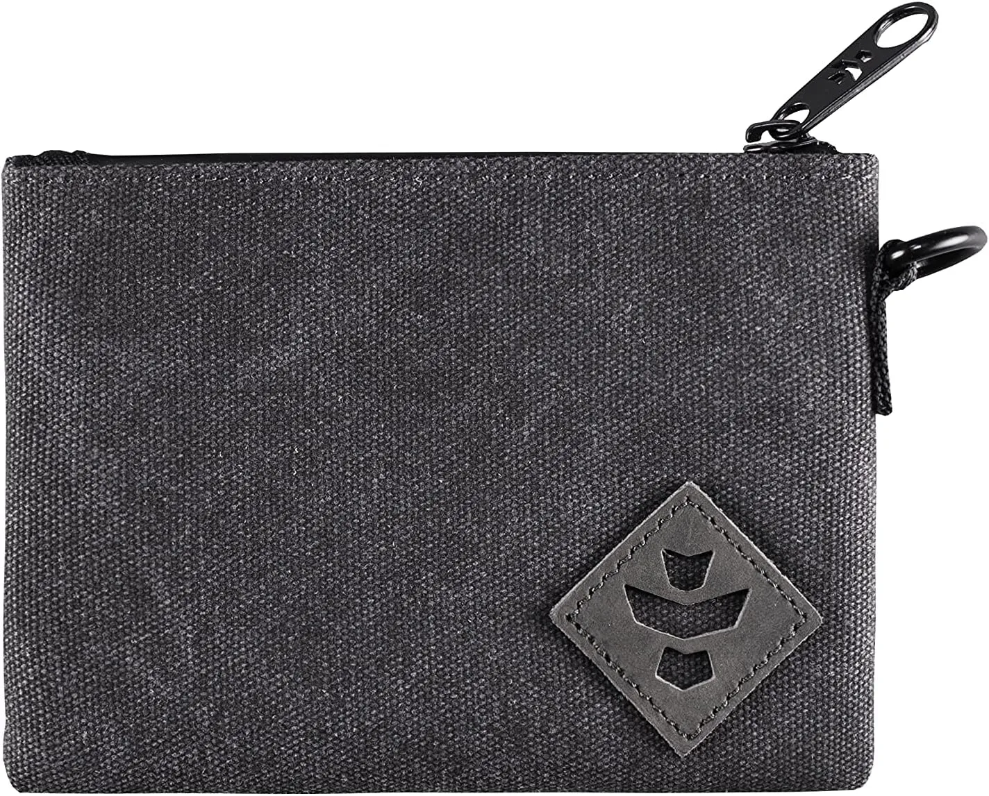 Revelry Mini Broker Small Cosmetic Bag| Stealth Mode Stink Locking Pouch Bag with Carbon Filtration System|Pocket Size Waterproof & Lockable Bag 0.25L 6" x 4.5" (Smoke)