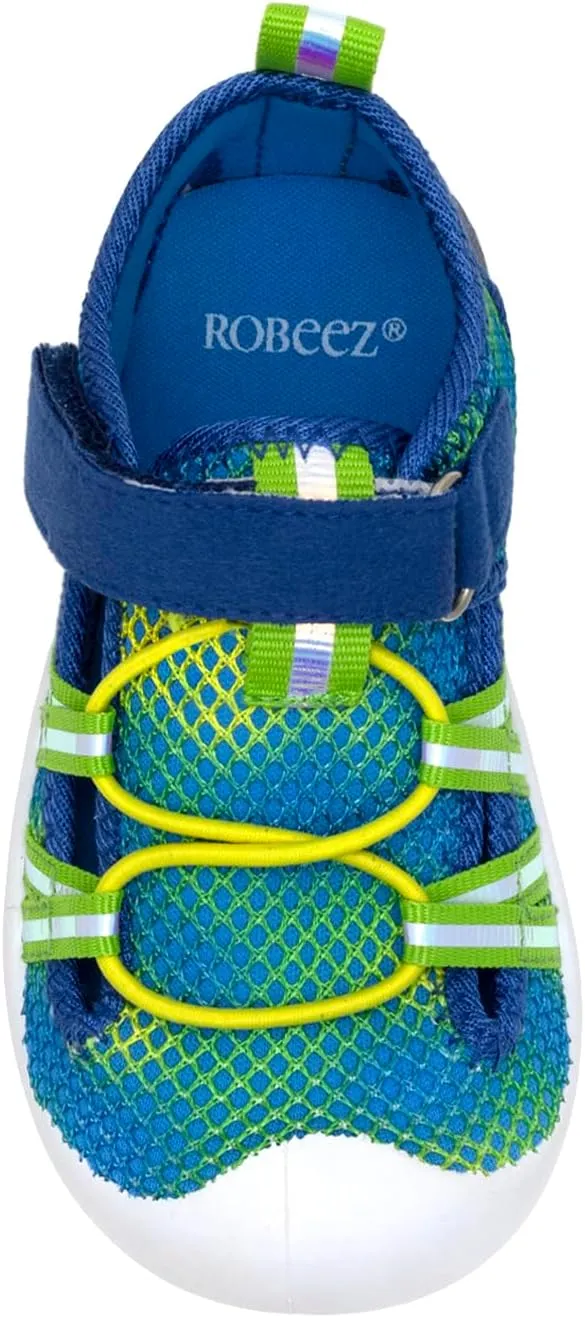 Robeez Kids Water Shoes Boys & Girls Slip Resistant Neoprene Aqua Shoes for Summer, Beach, Pool - Infant/Toddler, 12 Months - 3.5 Years