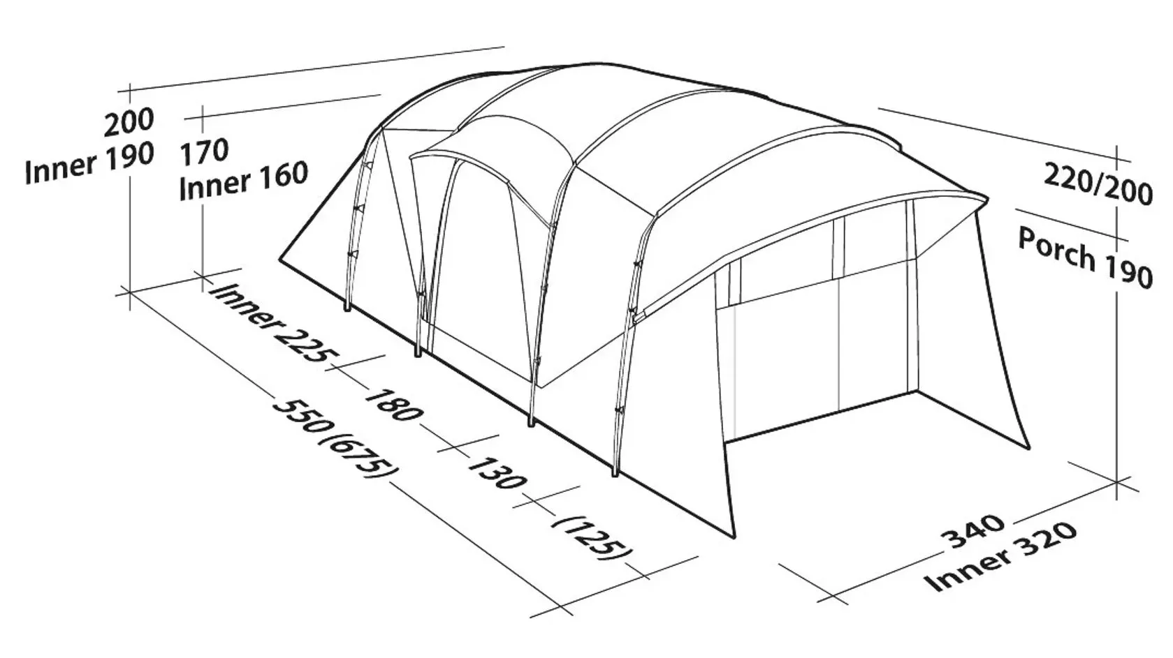 Robens Eagle Rock 6 2XP Tent 2023 (130332) in Beige & Brown