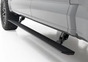 Rough Country Power Running Boards with LED Step Lights for Ford F-150 Lightning/F-250/F-350/Raptor (2015-2025) Crew Cab - Electric Powerstep & Retractable Truck Steps