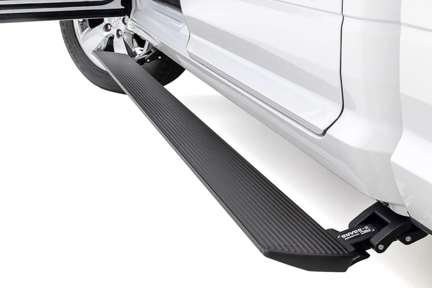 Rough Country Power Running Boards with LED Step Lights for Ram 1500, Crew Cab (2009-2018) - Dual Motor Electric Powerstep Board & Retractable Truck Steps