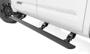Rough Country Power Running Boards with LED Step Lights for Toyota Tundra (2022-2025) CrewMax - Dual Motor i-Force Electric Powerstep Board & Retractable Truck Steps