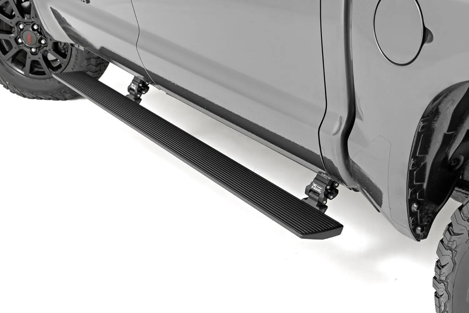 Rough Country Power Running Boards with LED Step Lights for Toyota Tundra, Double Cab (2007-2021) - Dual Motor i-Force Electric Powerstep Board & Retractable Truck Steps