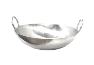 Round Large Size Cooking Karahi / Kadai, 34", 80 Ltr, Heavy Duty, Double Sided Solid Handles