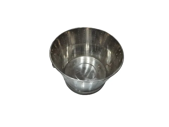 Round Rice Strainer Tub with Handles, Stainless Steel, 20"